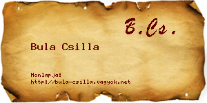 Bula Csilla névjegykártya