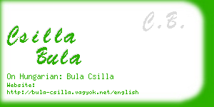 csilla bula business card